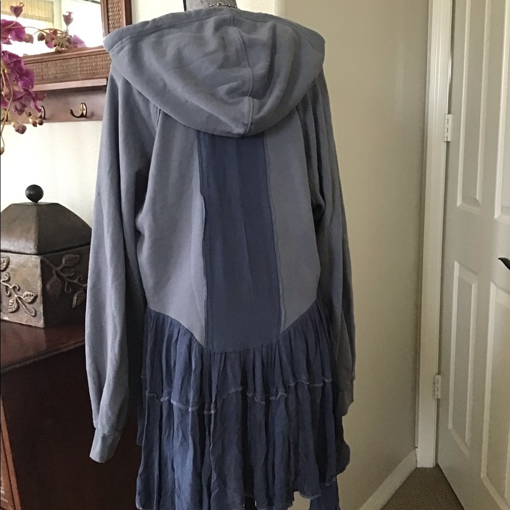 Free People Blue Hooded Cardigan - Picture 5 of 12